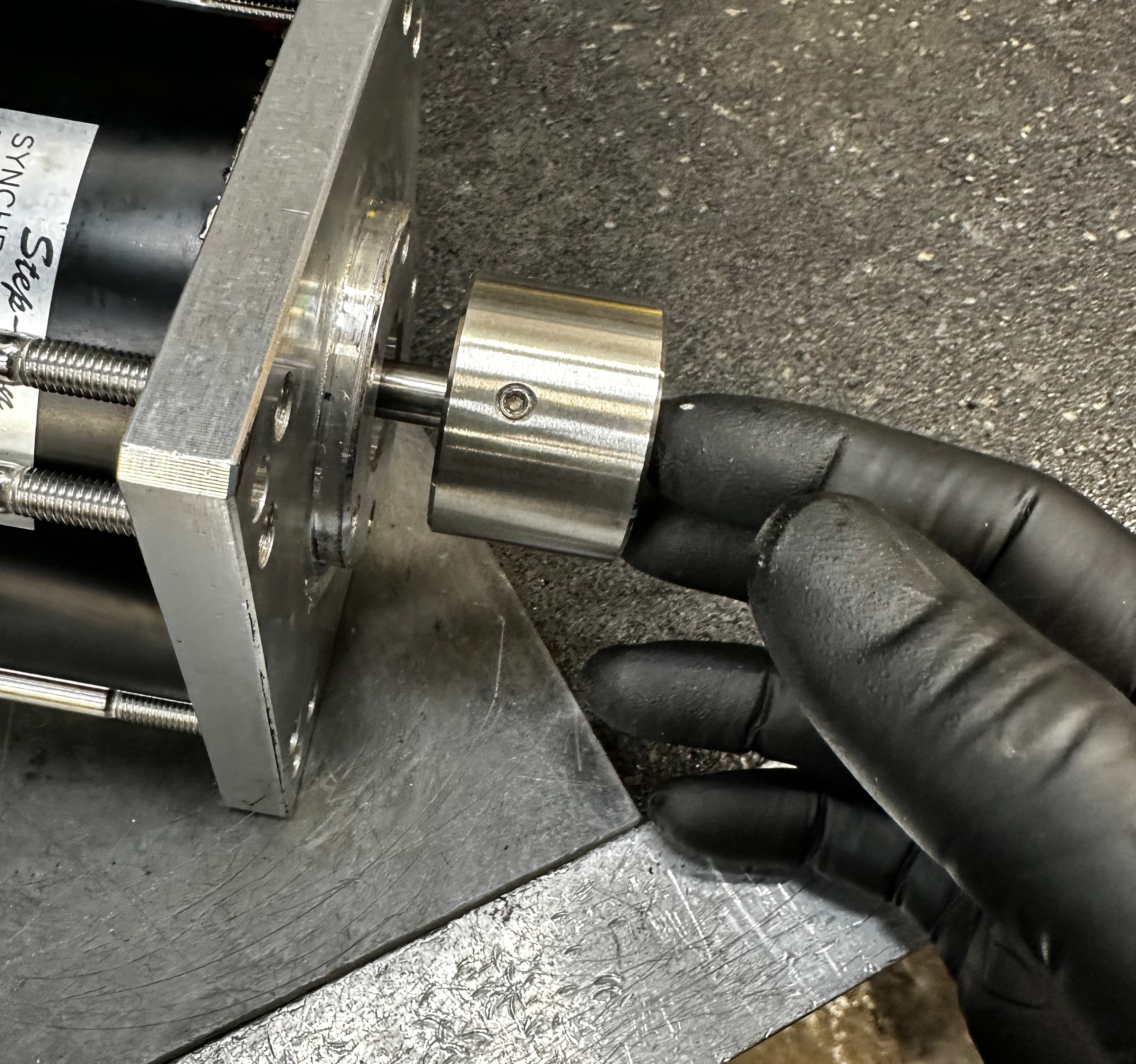 crank slip fitted over the shaft.