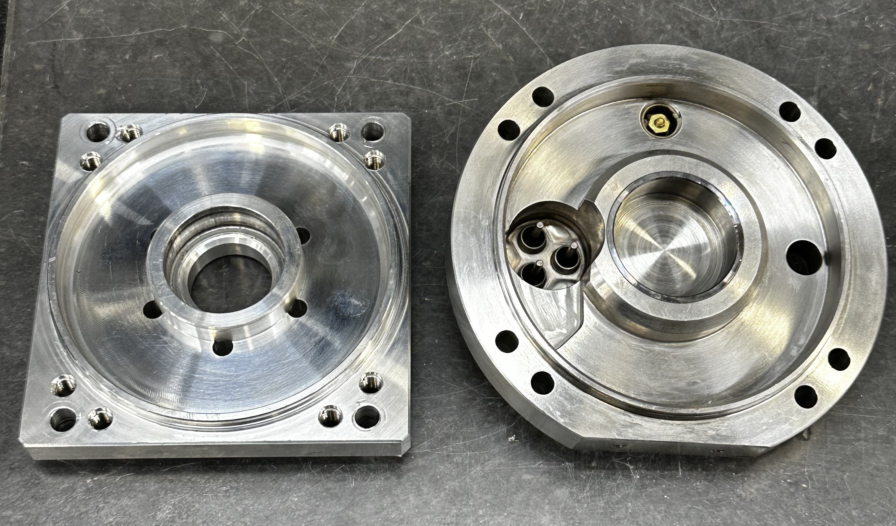 end plates on the bench.