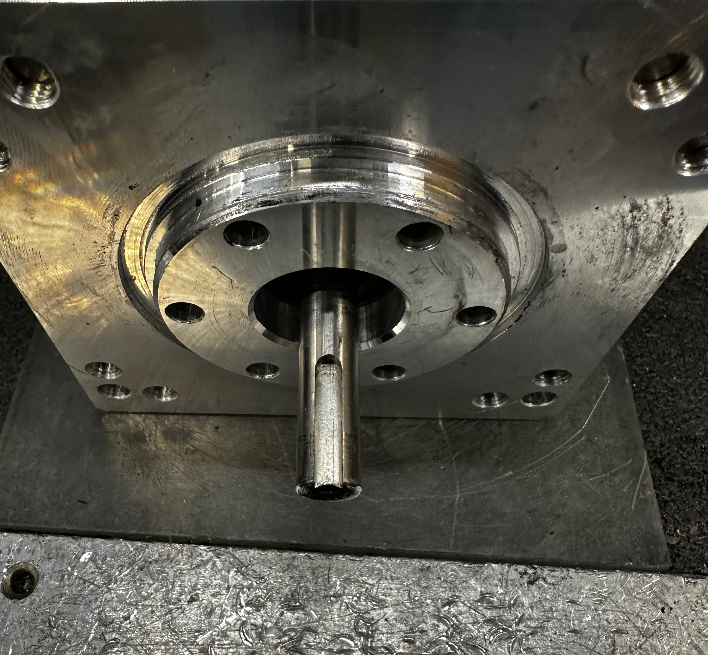 motor shaft with the keystock removed.