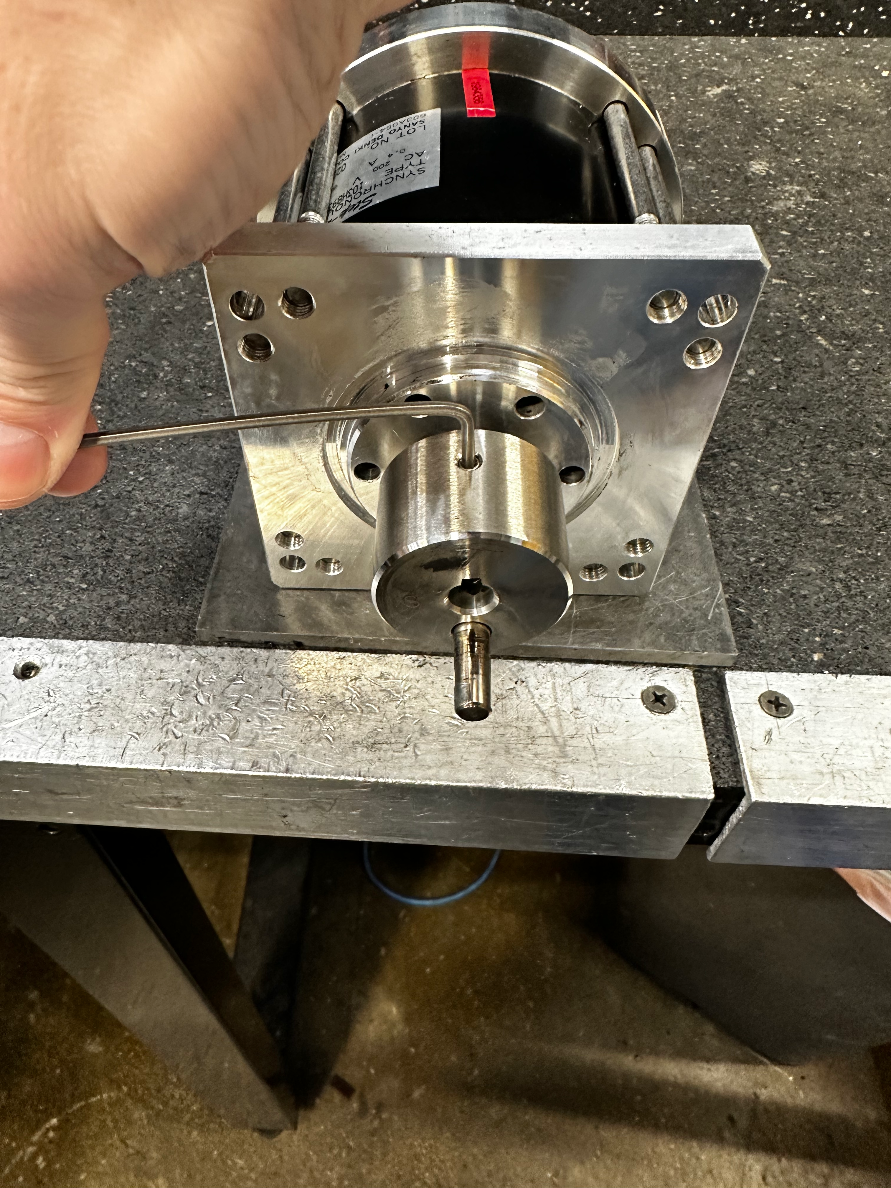 hex L key in the set screw