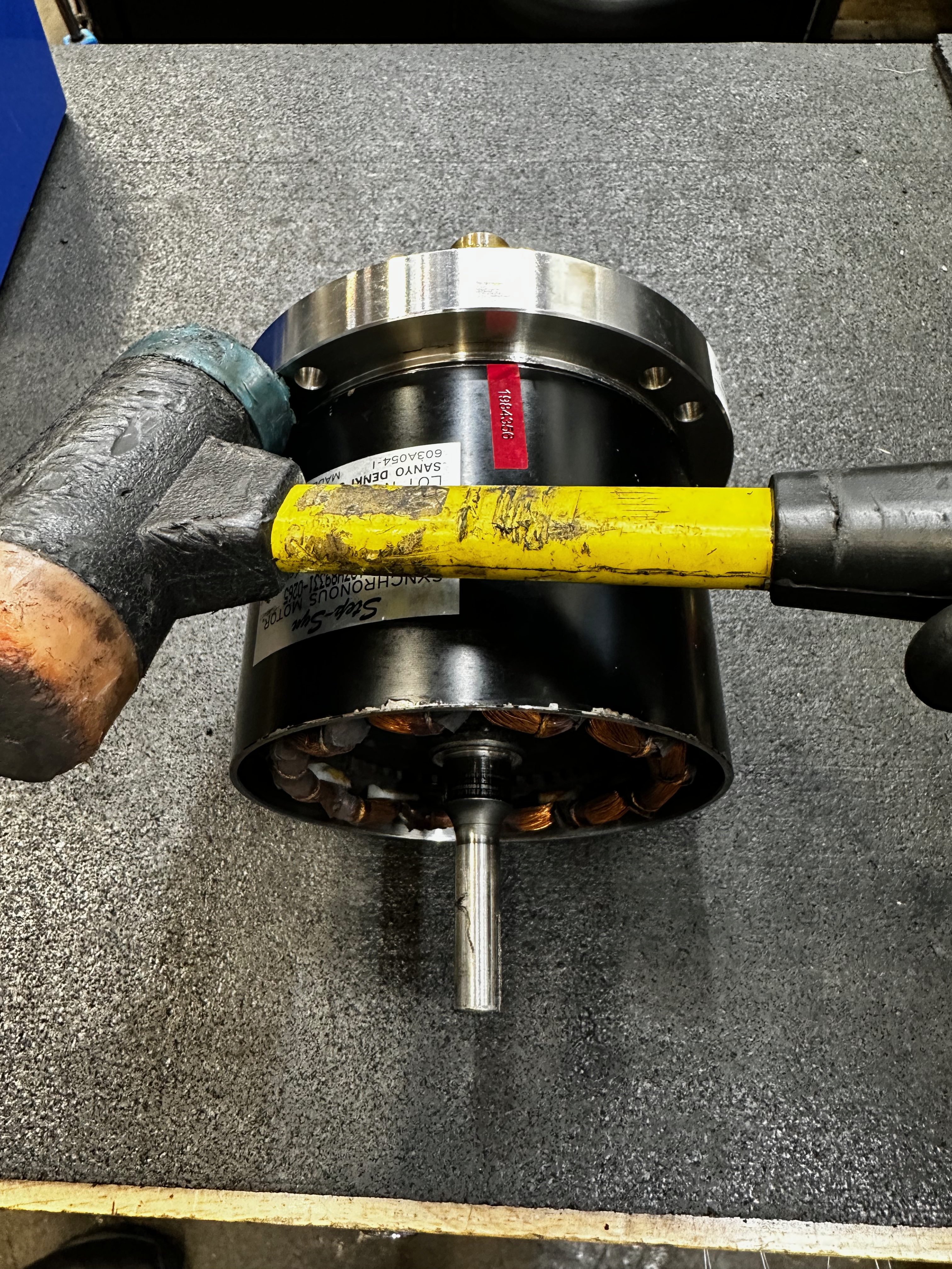 Tapping back plate with the mallet