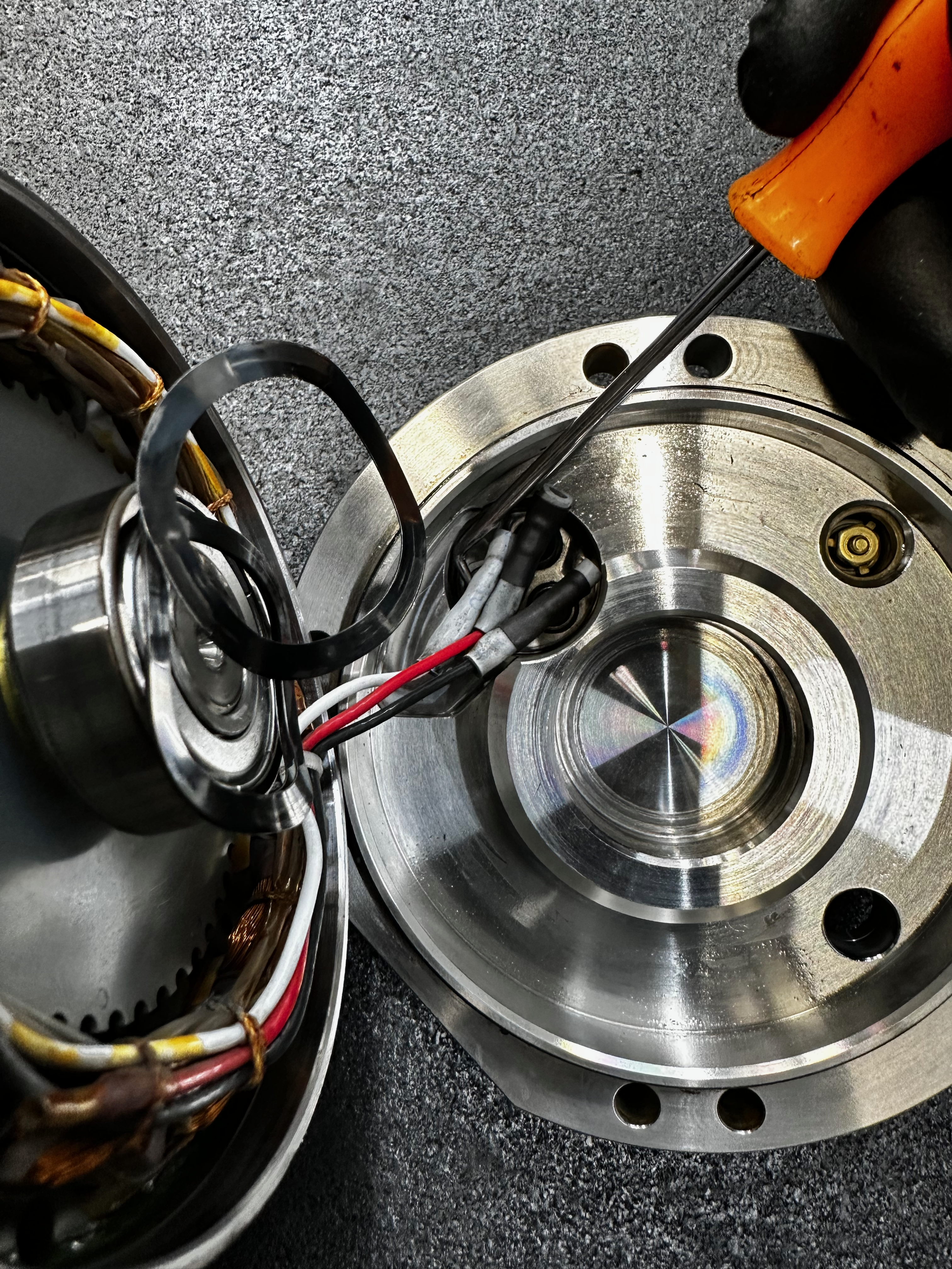 pulling the spade connectors off with the pic.