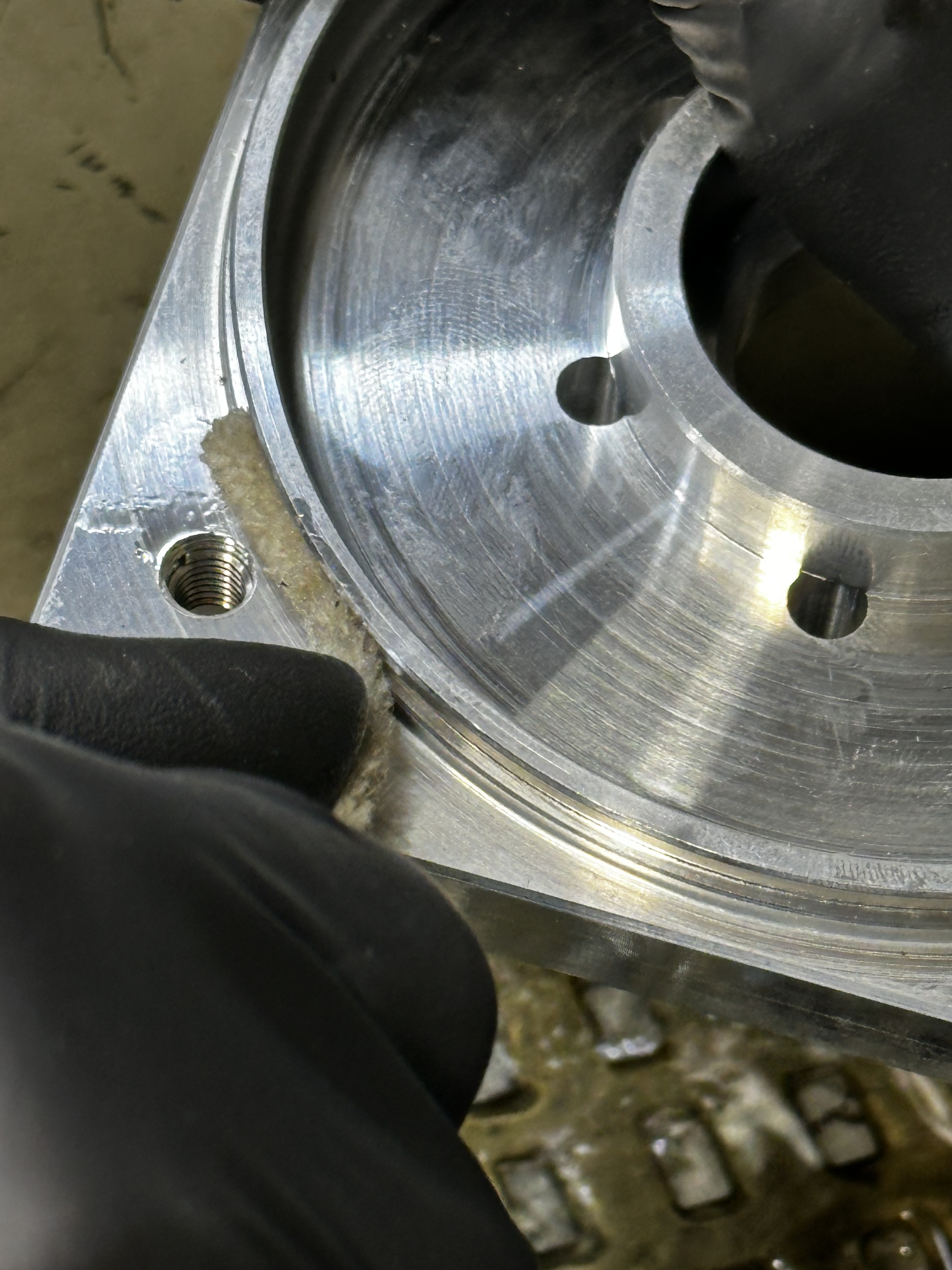 pipe cleaning the oring gland.