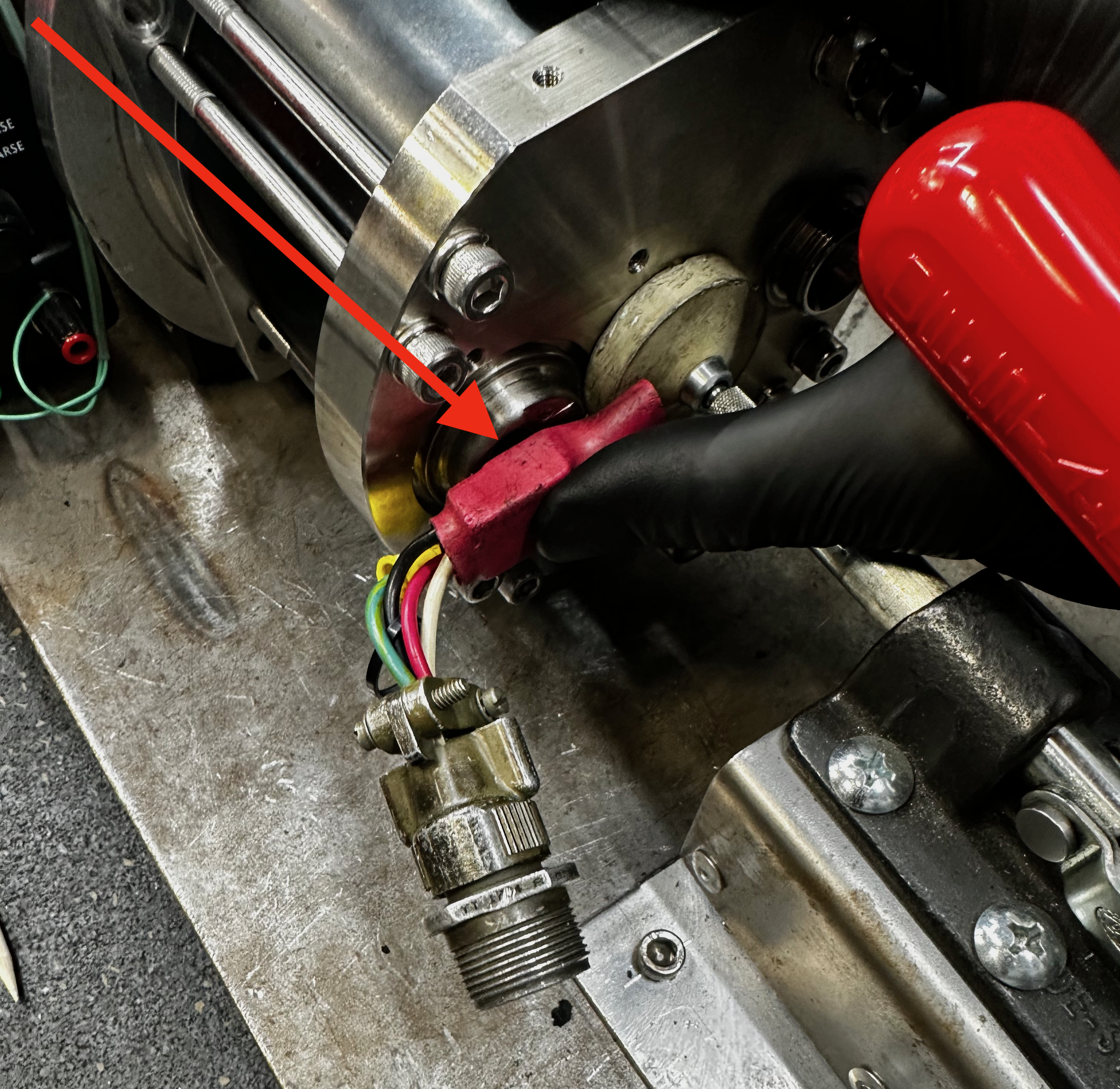 Motor back plate receptacle connected